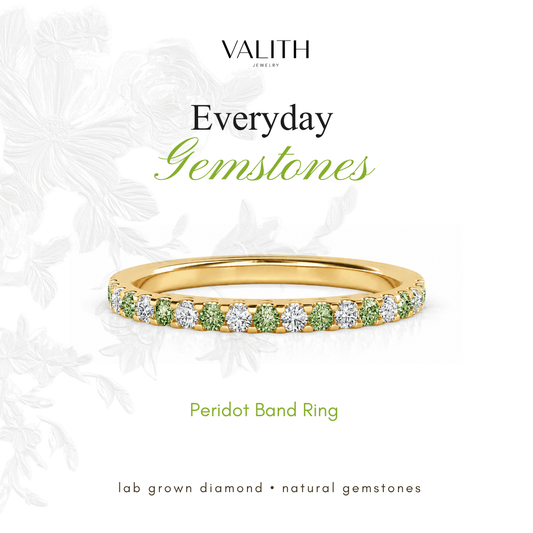 Peridot Diamond Band
