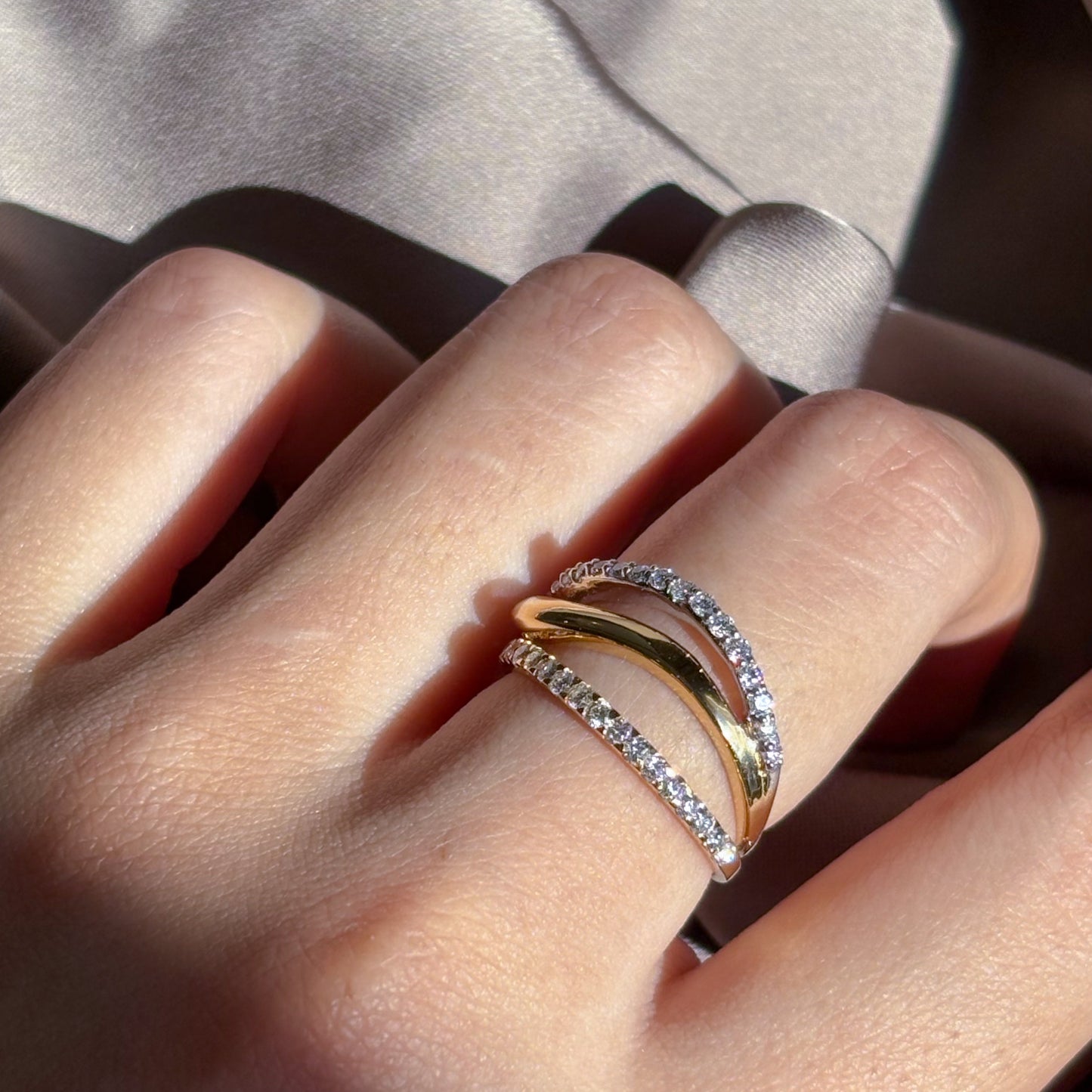 Two-Tone Diamond Ring